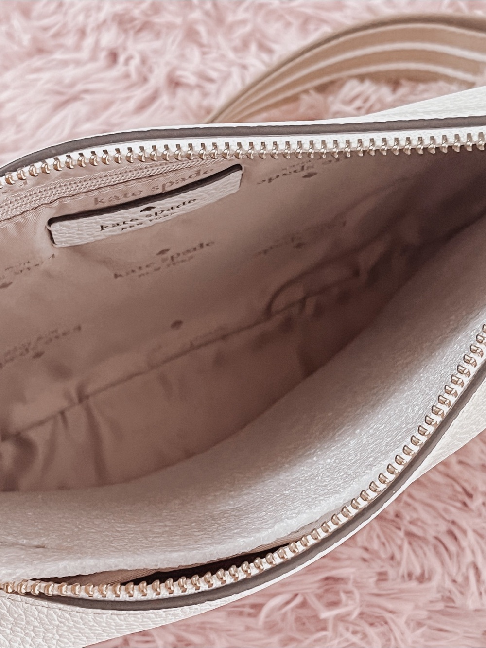 Kate Spade Soft Ivory Pebbled Leather Crossbody Bag - Picture 3 of 3